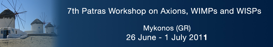 7th Patras Workshop on Axions, WIMPs and WISPs